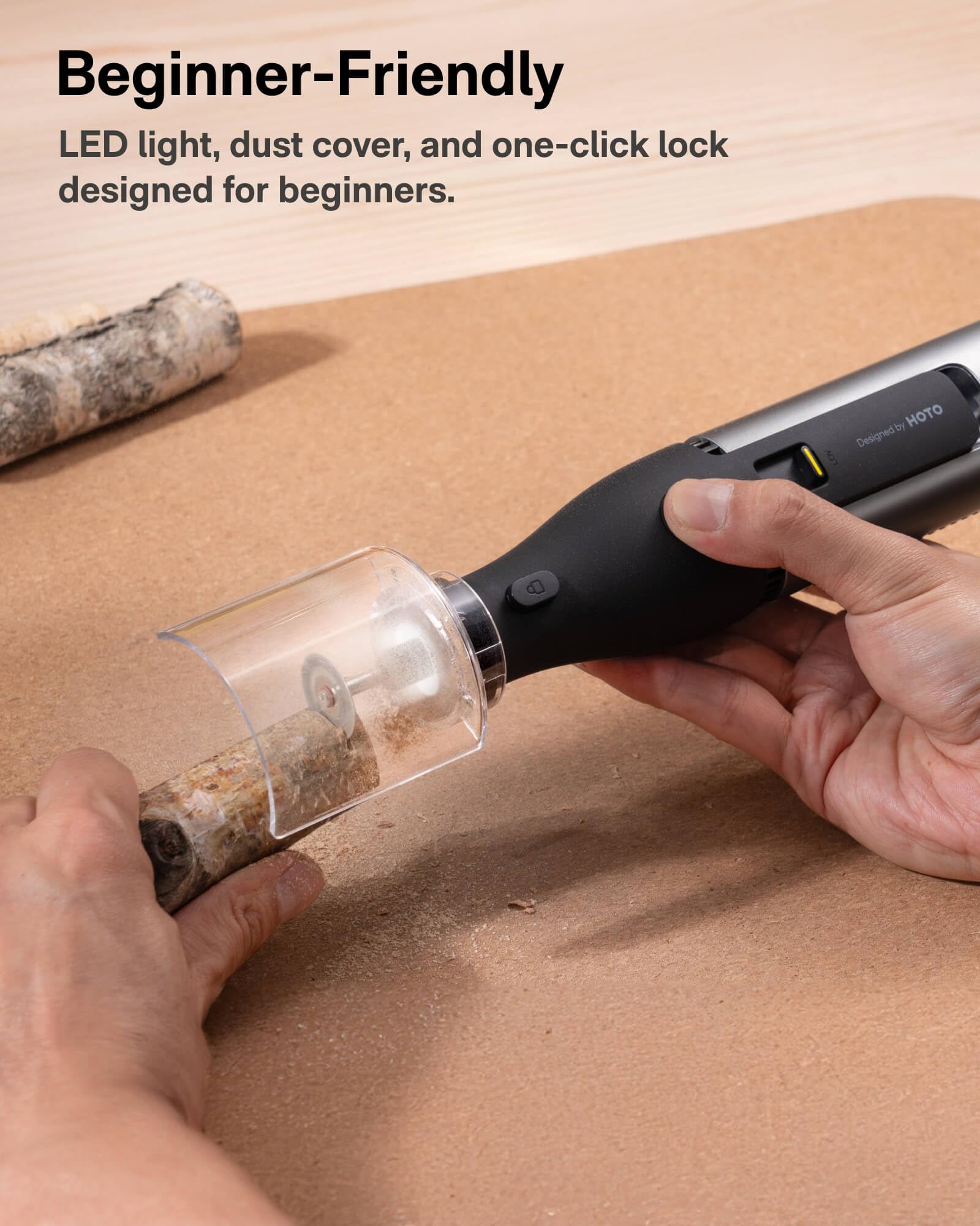 HOTO safety lock prevents accidental activation during use
