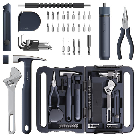 HOTO smart electric screwdriver with LED illuminates workspace for precise installation.