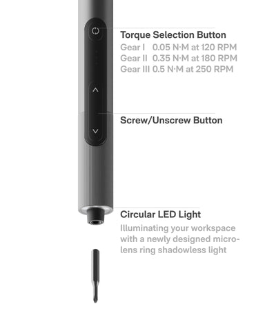 HOTO SNAPBLOQ S-A01 250 RPM precise screwdriving