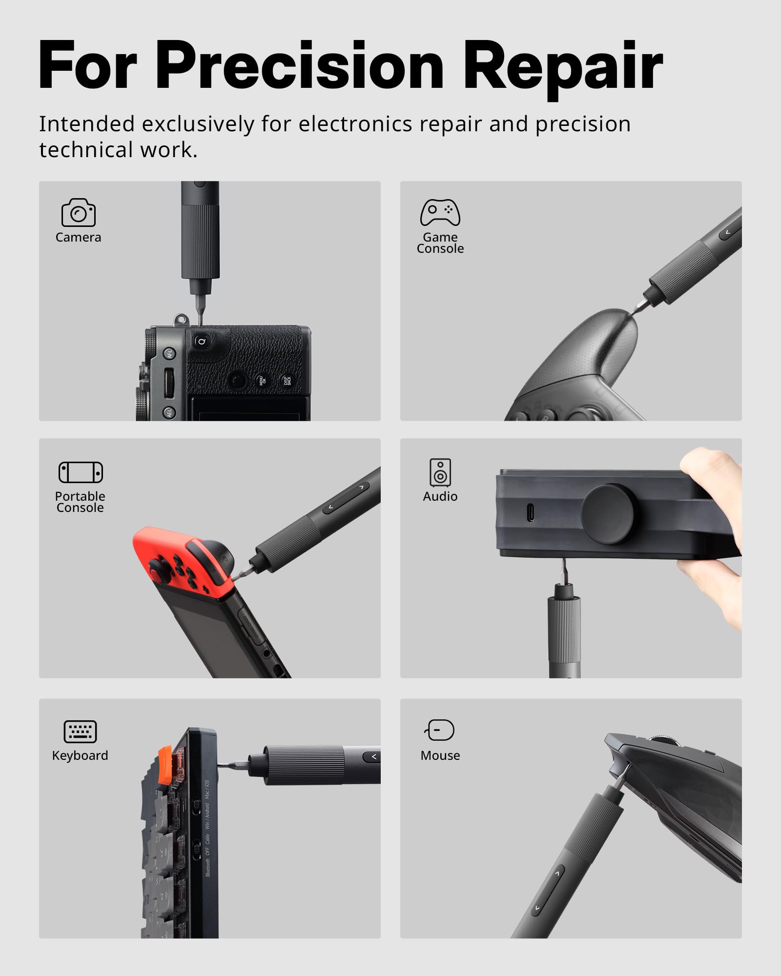 USB-C charging port enables fast recharging between projects