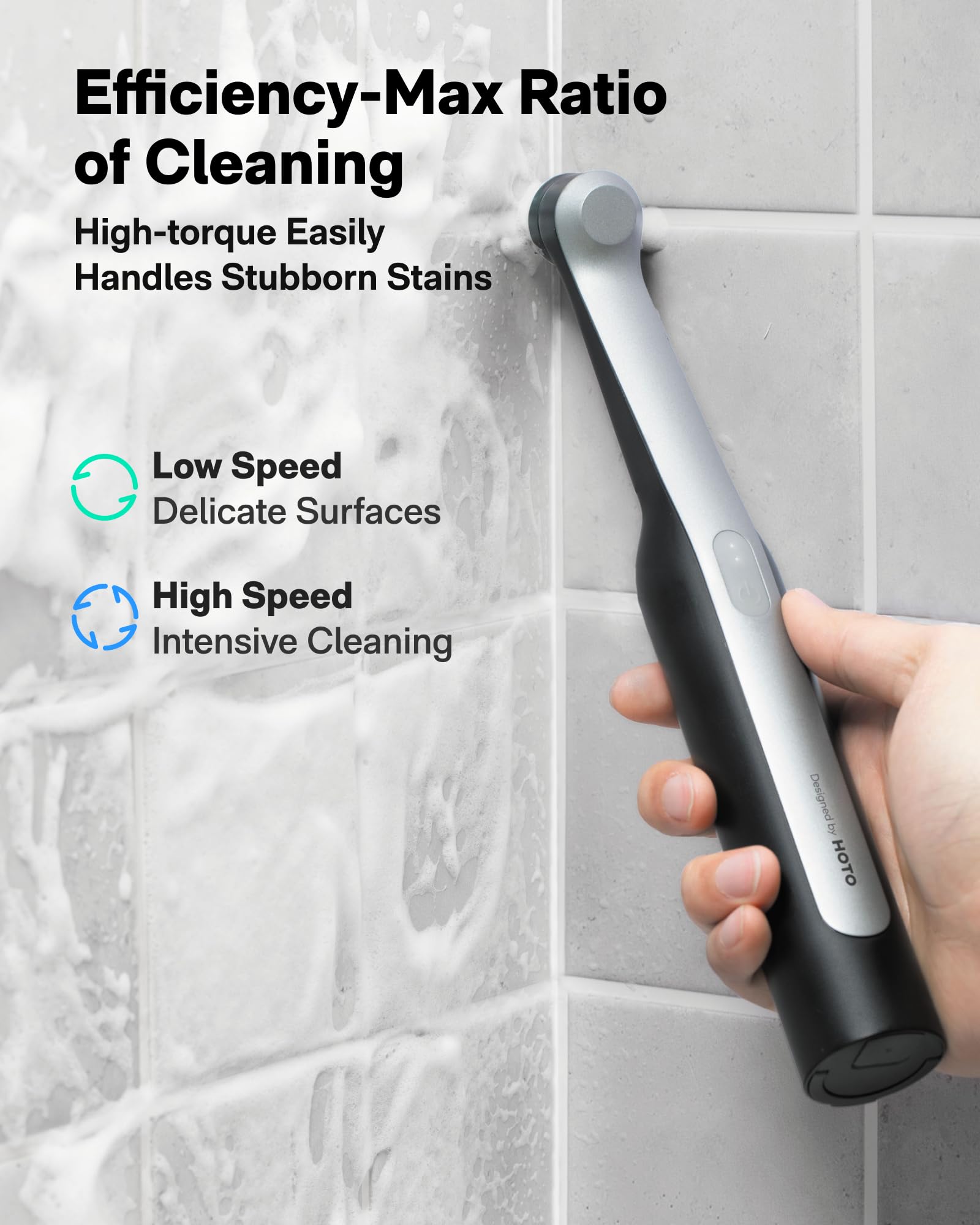 HOTO Wand ergonomic 33.5-degree design reduces user fatigue.