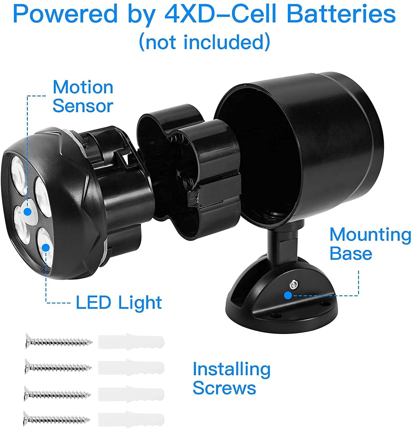 Hotomely black 2-pack security lights offer reliable perimeter coverage