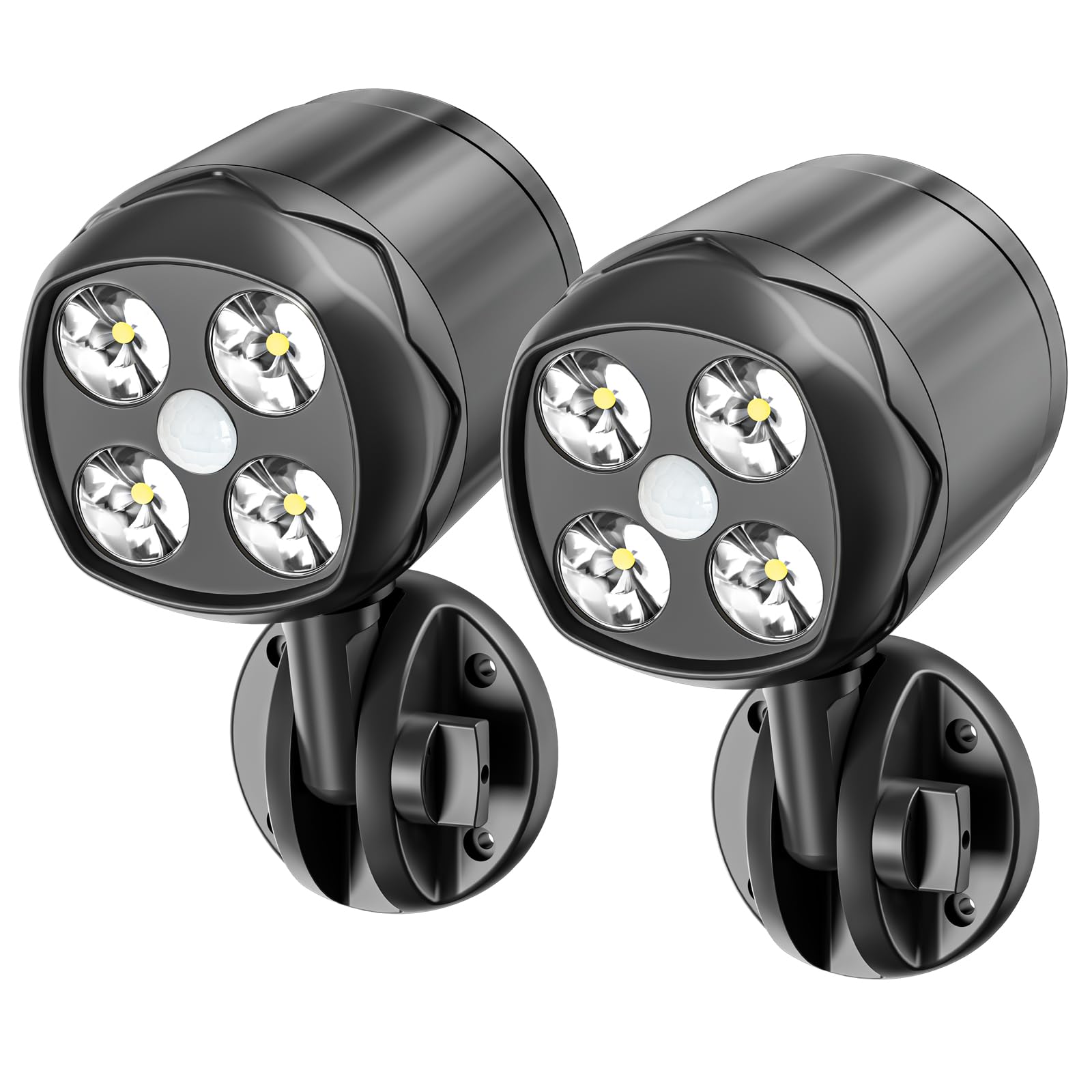 Hotomely motion sensor outdoor light with angled mount for precise nighttime illumination