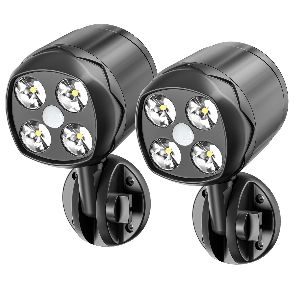 Hotomely motion sensor outdoor light with angled mount for precise nighttime illumination