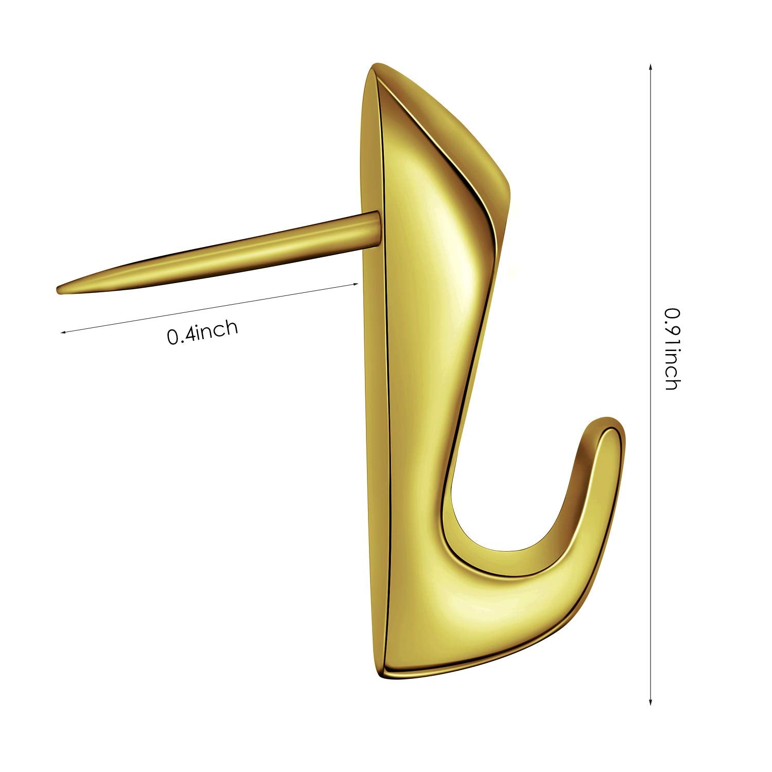 Hotop 20 lbs capacity metal hooks for sturdy, lightweight displays.