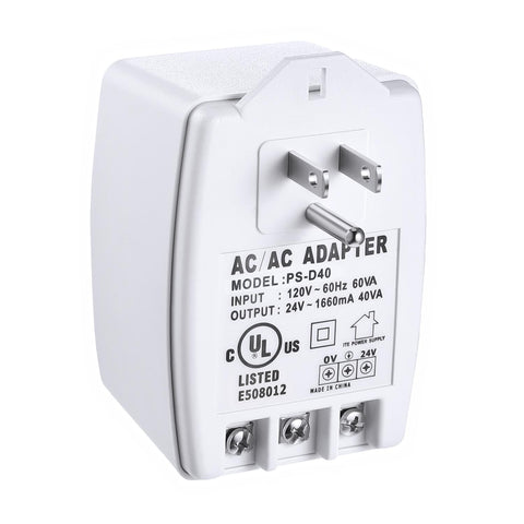 Hotop 24V transformer showing LED indicator for quick power check