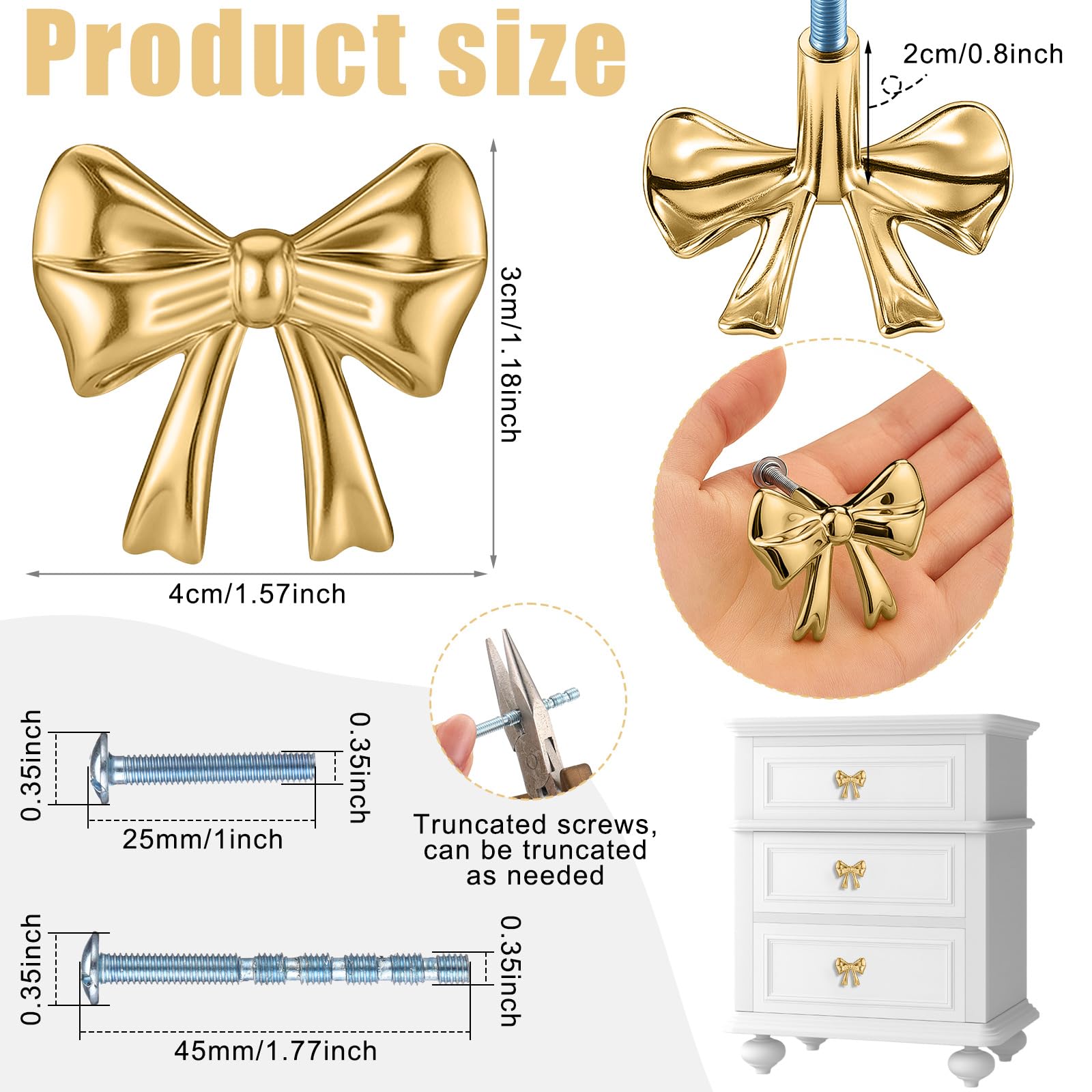 Hotop brushed gold aluminum knob for modern cabinet updates
