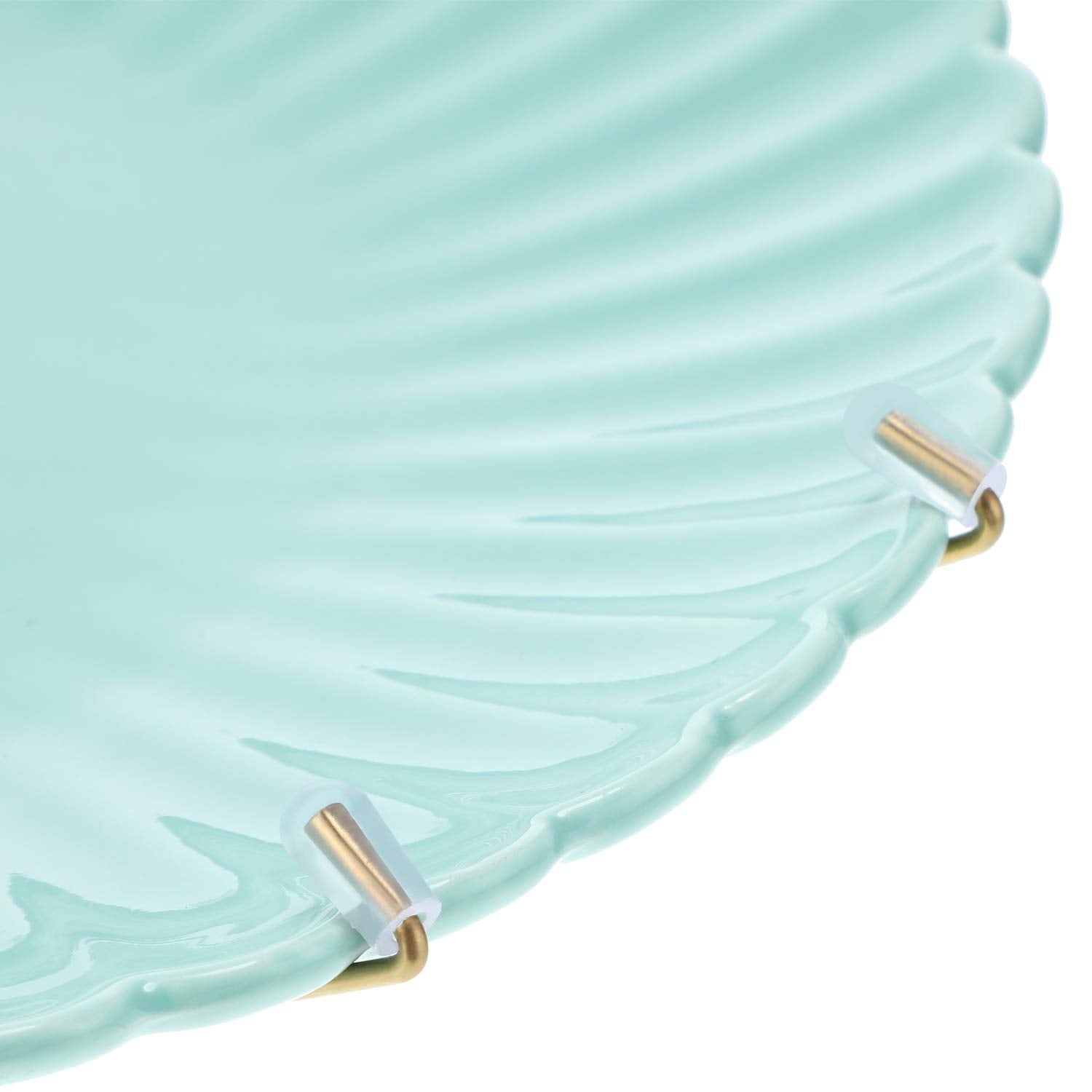 Hotop bumper guard plate hangers gold protect plates from scratches during display.