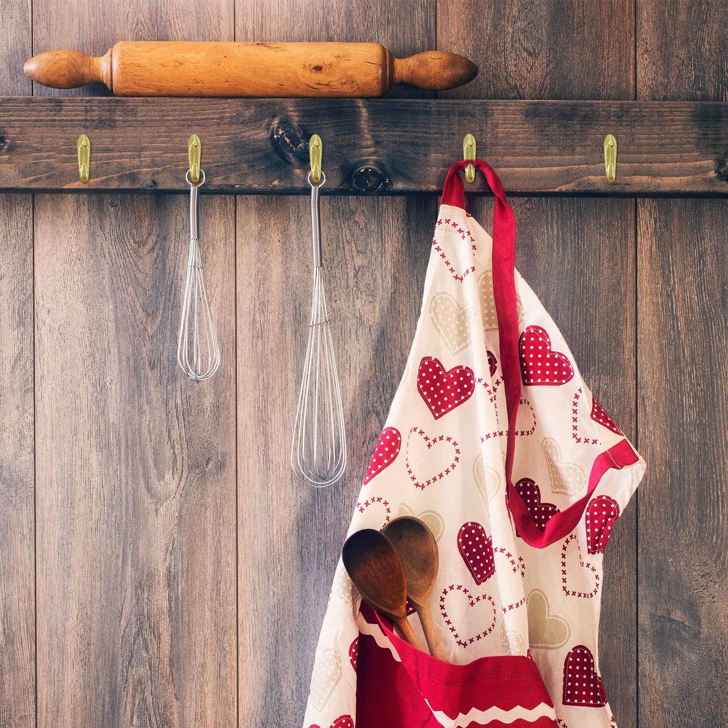 Hotop wall hangers enable easy installation while preserving wall beauty.
