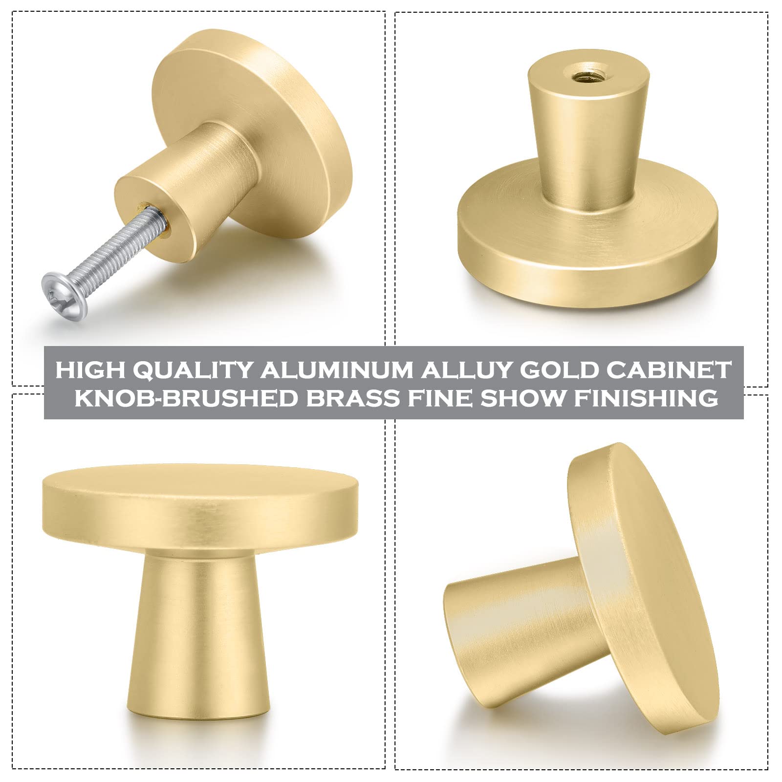 Hotop mushroom knob side profile; versatile hardware upgrade for drawers.