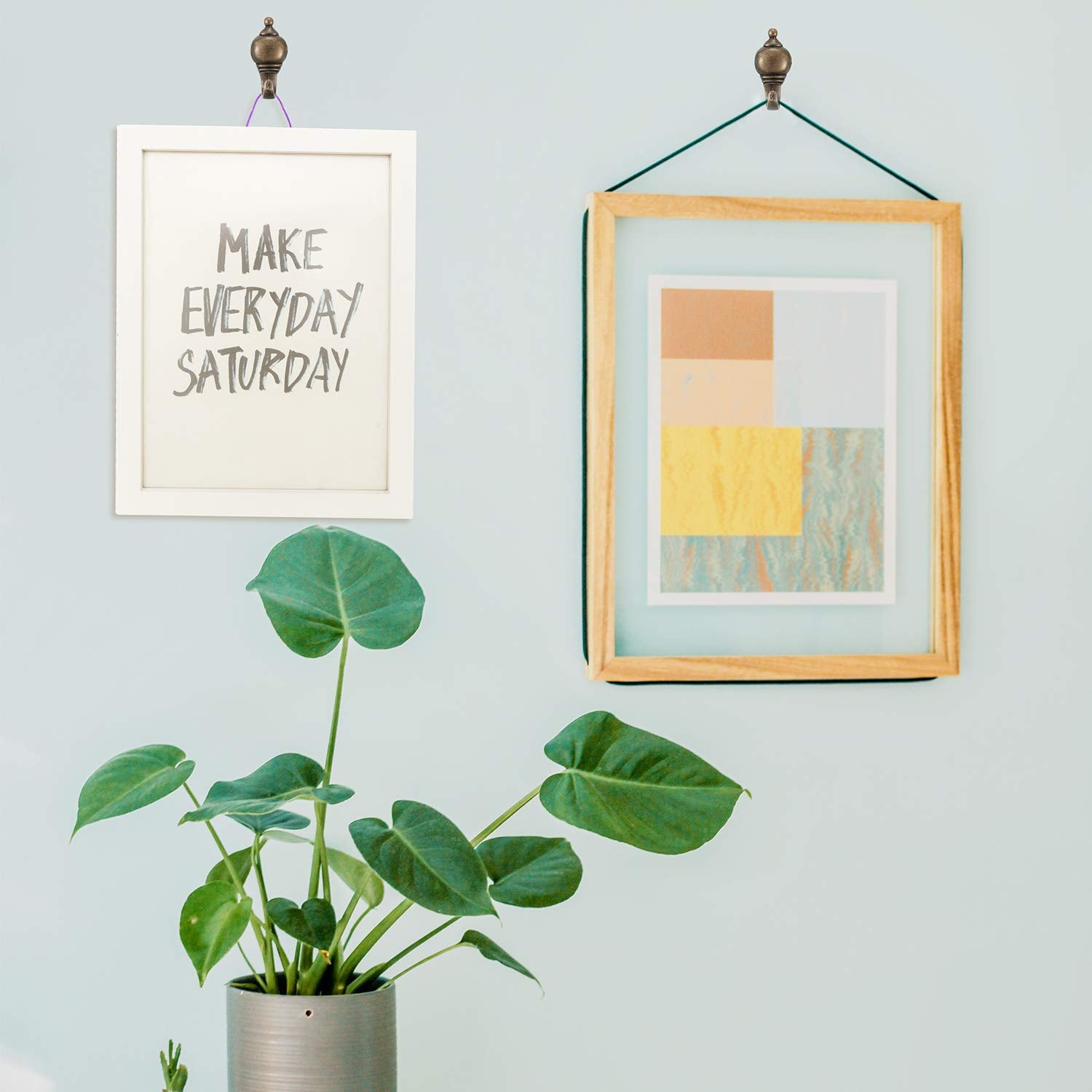 Hotop zinc-alloy picture hanging nails offer durable, reusable support for frames