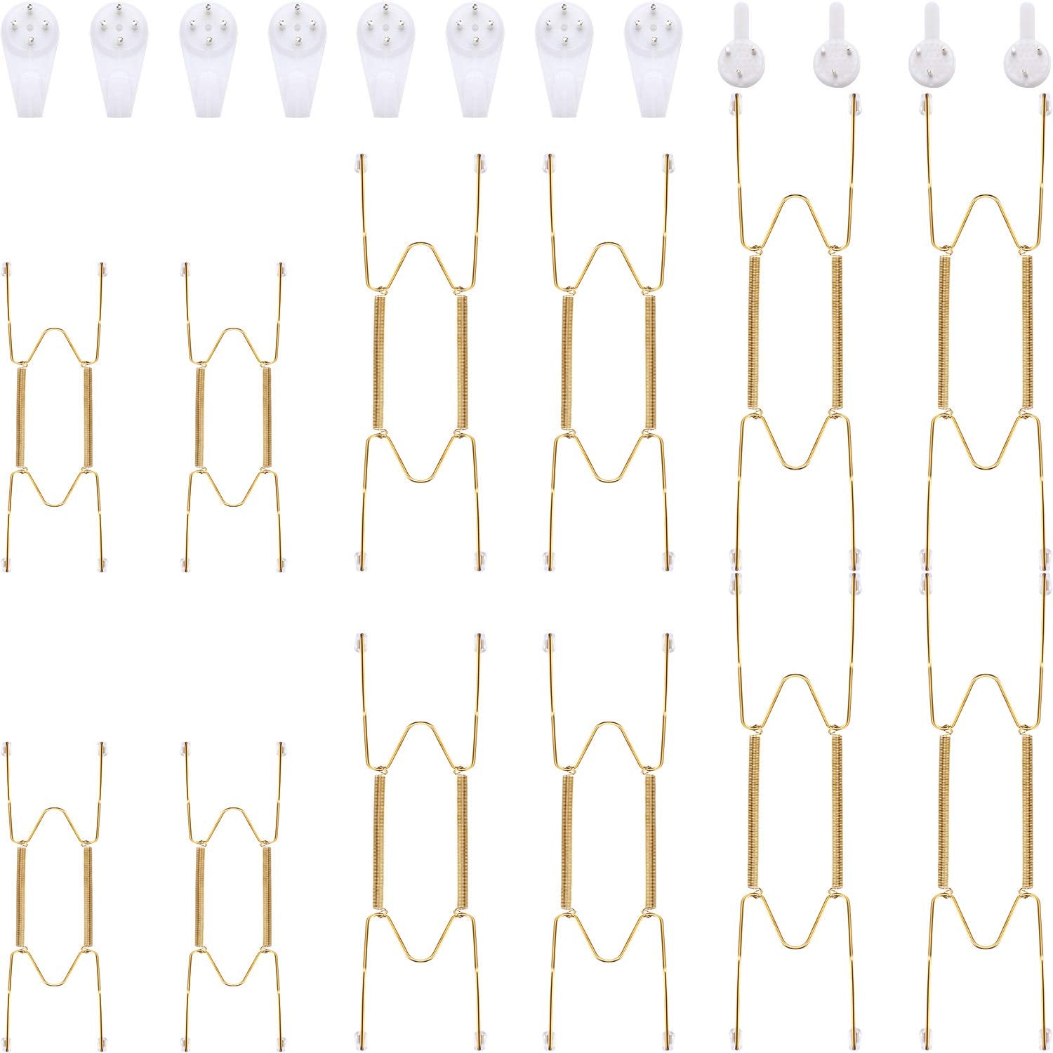 Hotop plate hangers wall pack in gold showing 12-piece display solution for collections.
