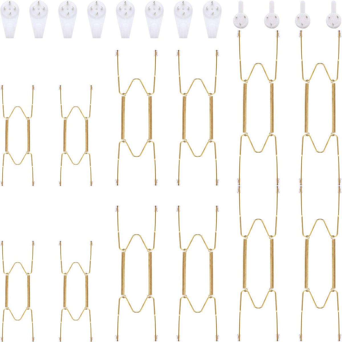Hotop plate hangers wall pack in gold showing 12-piece display solution for collections.