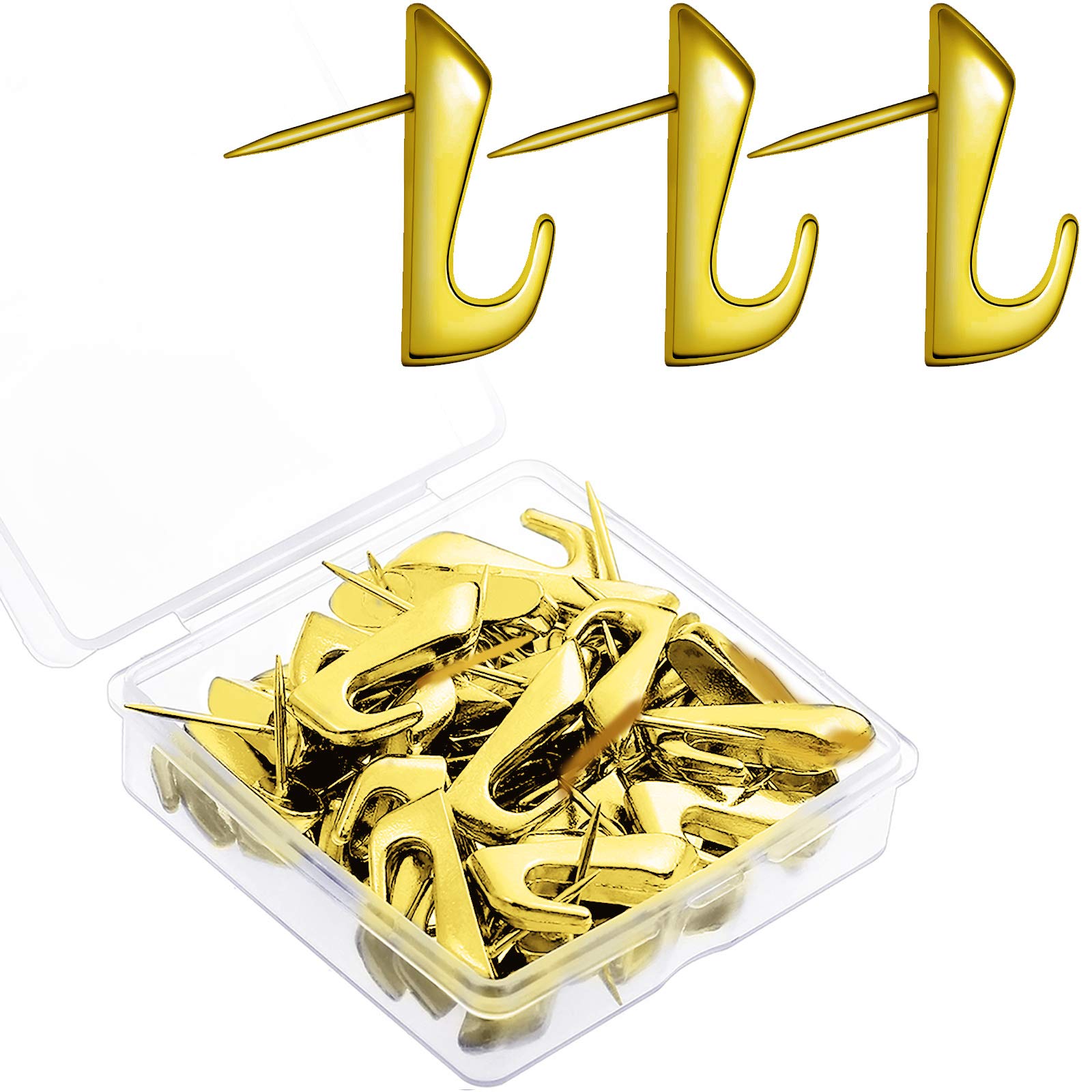 Hotop push-pin hangers with gold finish, ideal for photos and notes.