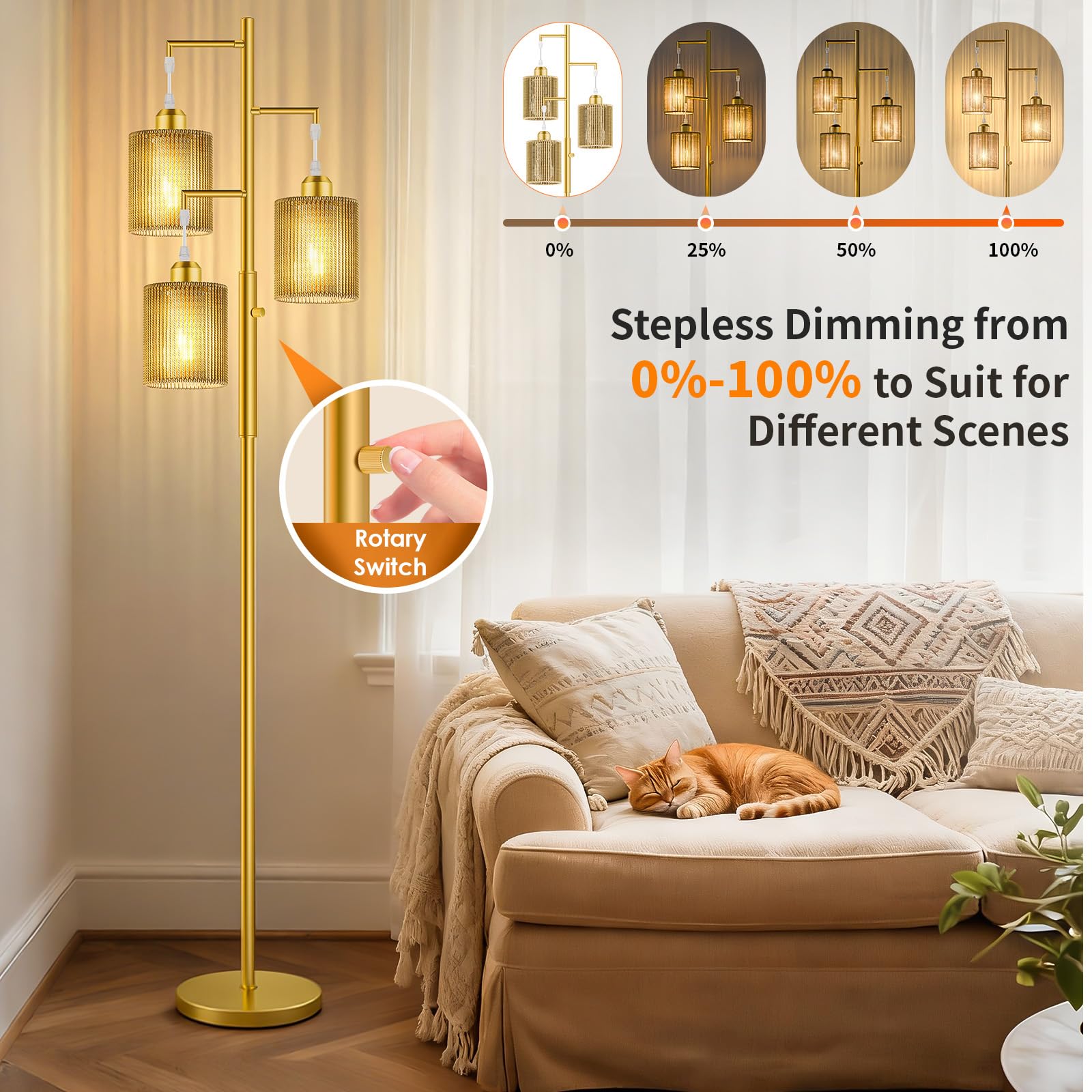 Hotsonic 72in lamp height assembly shows quick setup for a tall decorative piece.
