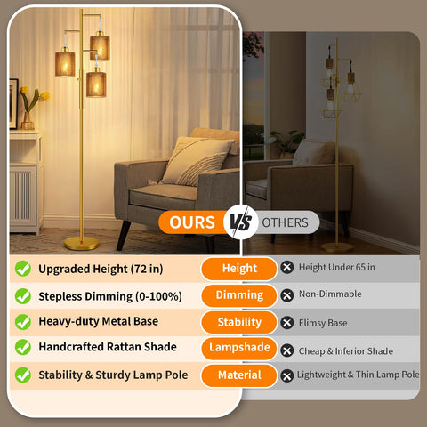 Hotsonic handcrafted beige shade creating soft, relaxing light