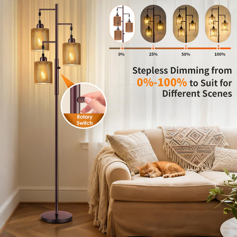 Hotsonic three-light-included-floor-lamp delivers bright, mood-friendly illumination for living spaces.