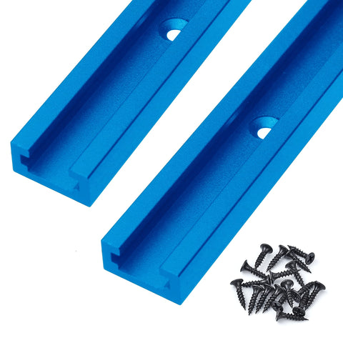 HOTTARGET 36-inch blue T-Track with double-cut profile for precise alignment
