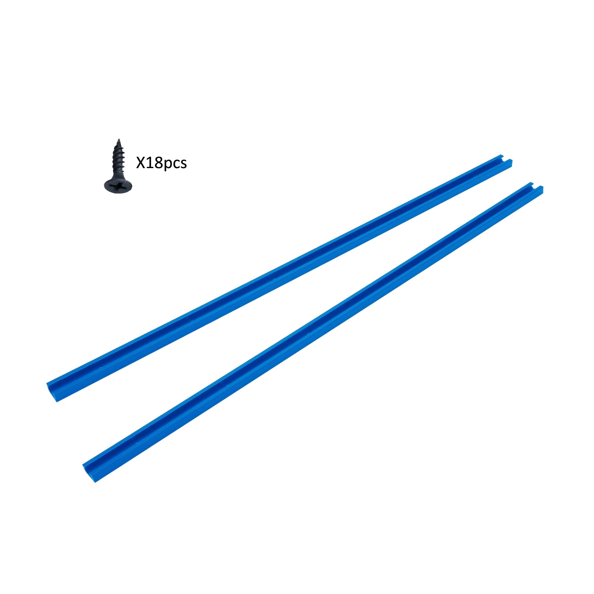 Blue anodized HOTTARGET T-Track surface highlighting durable finish