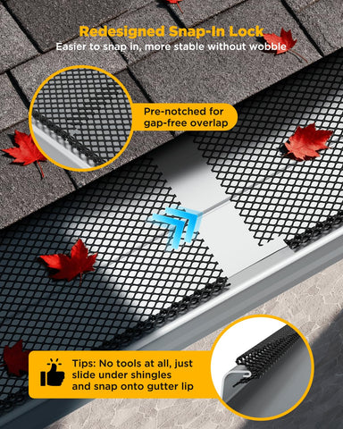 Heavy rain scenario with HOTYELL gutter guard preventing overflow and clogs