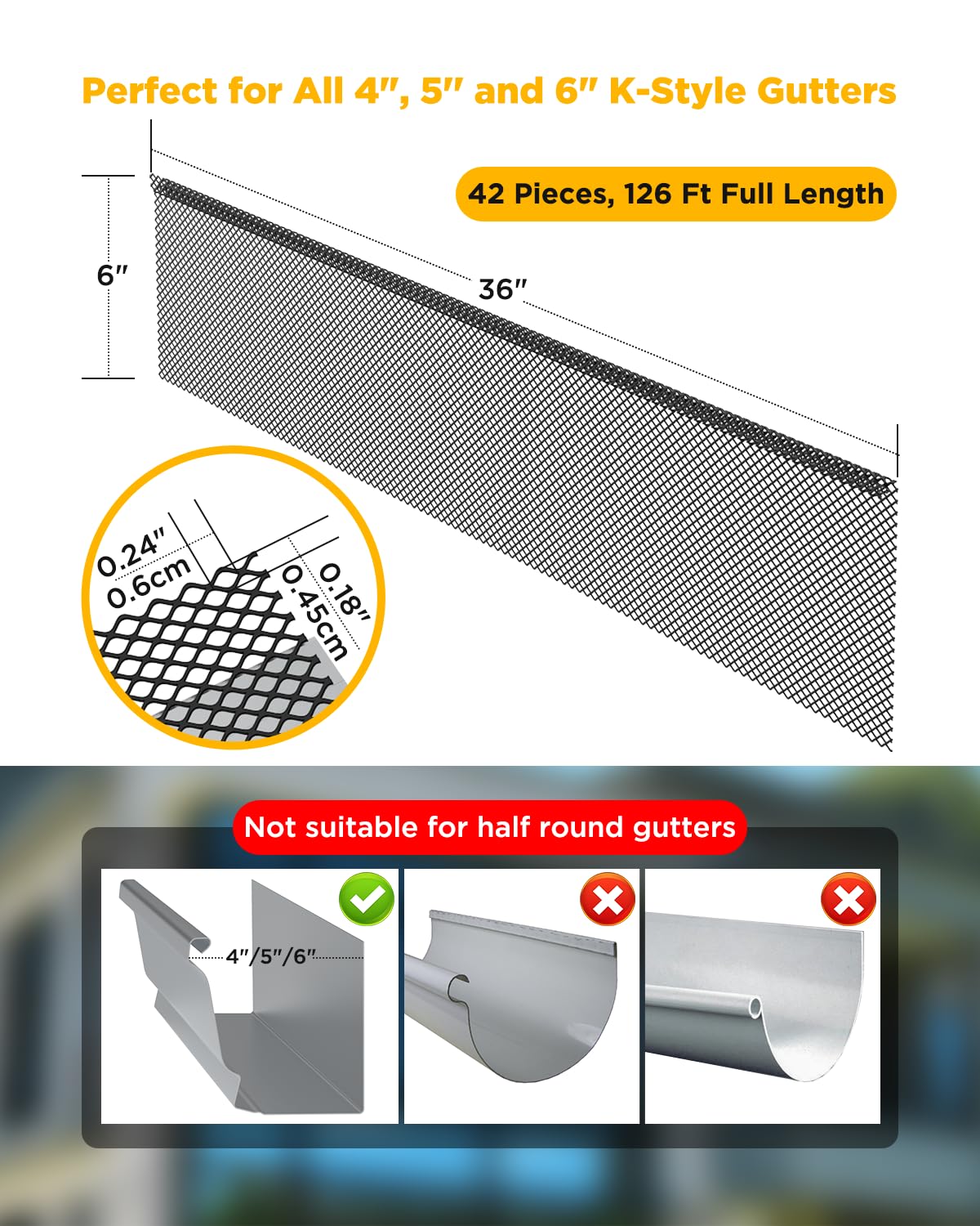 Rust-resistant coating on HOTYELL steel gutter guards for lasting outdoor use