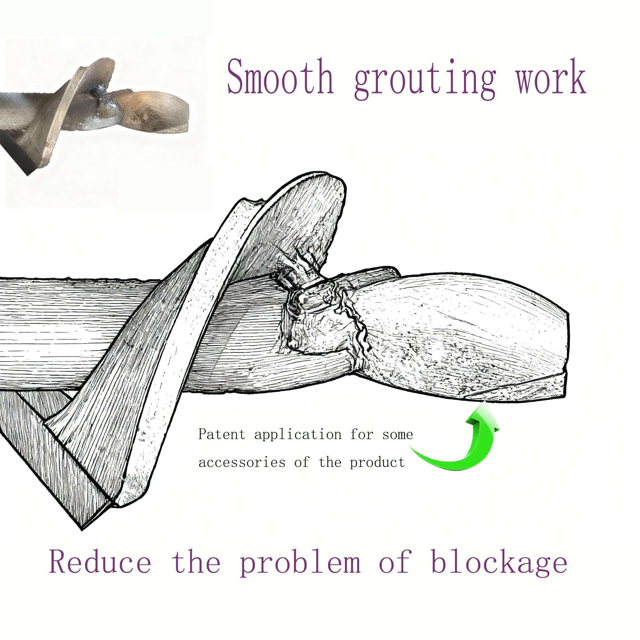 HOUBYU anti-blocking nozzle design reducing jams in cement slurry