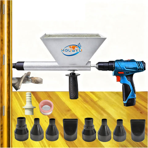 HOUBYU large auger mortar grout gun with 9 nozzles for faster joints