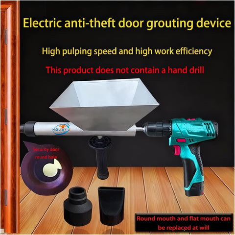 HOUBYU mortar grout gun with ergonomic metal handle for comfortable use.