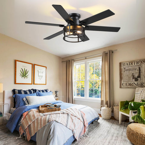 Hounberi in-room farmhouse fan enhances decor while delivering cooling