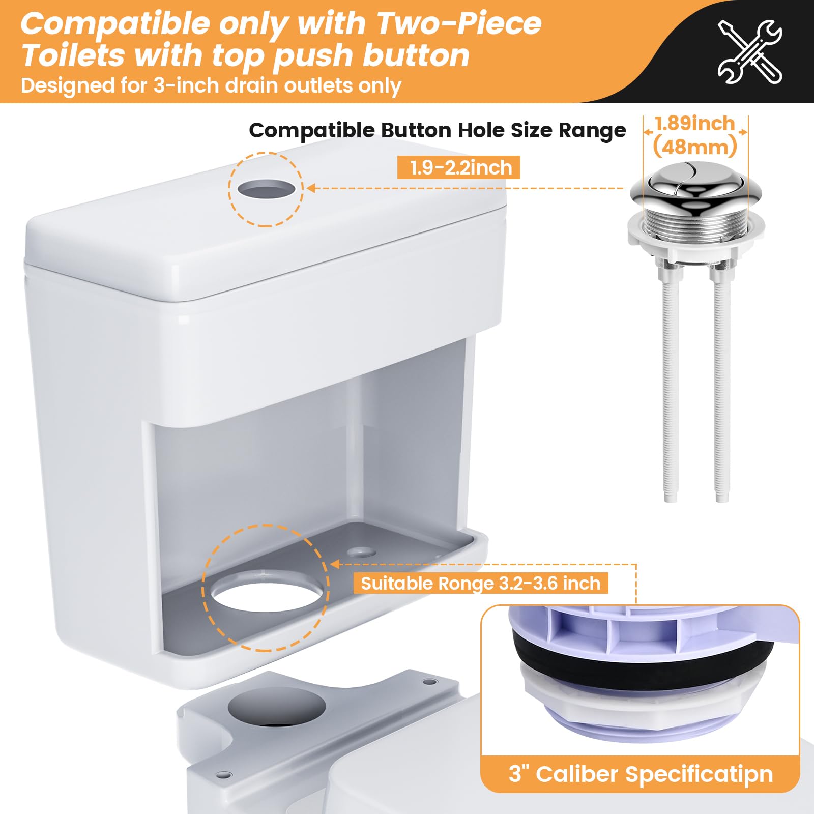 Houpeoro durable bolts and gasket ensure secure, leak-free installation