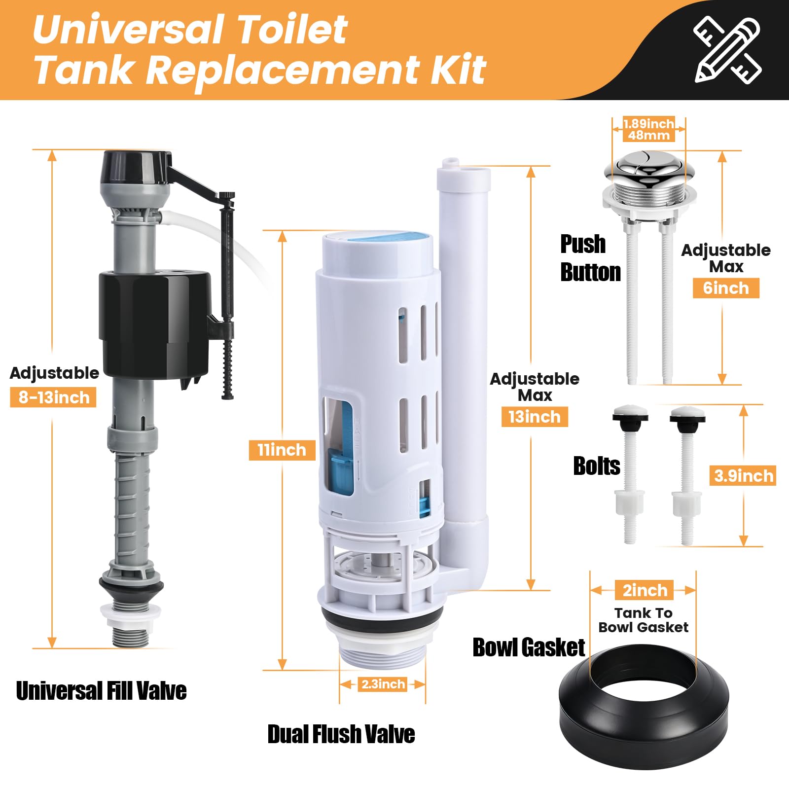 Houpeoro kit installation in use demonstrates enhanced flush power and wobble reduction