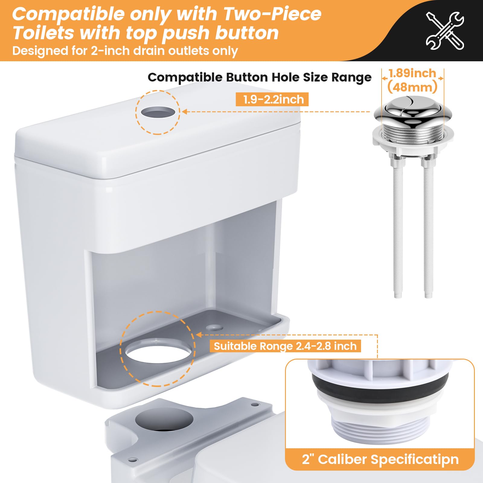 Houpeoro tank-to-bowl gasket keeps leaks away for a tight, stable seal
