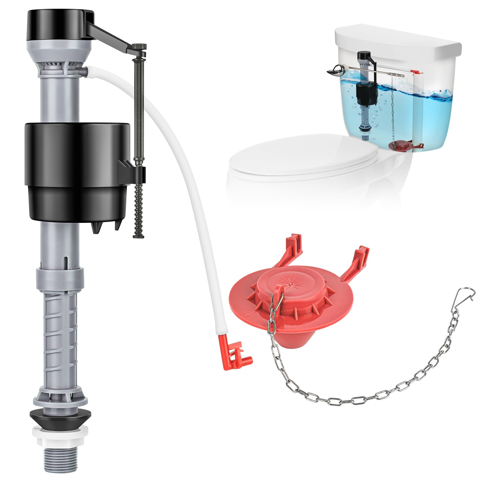 Houpeoro universal toilet repair kit inside tank for simple upgrades