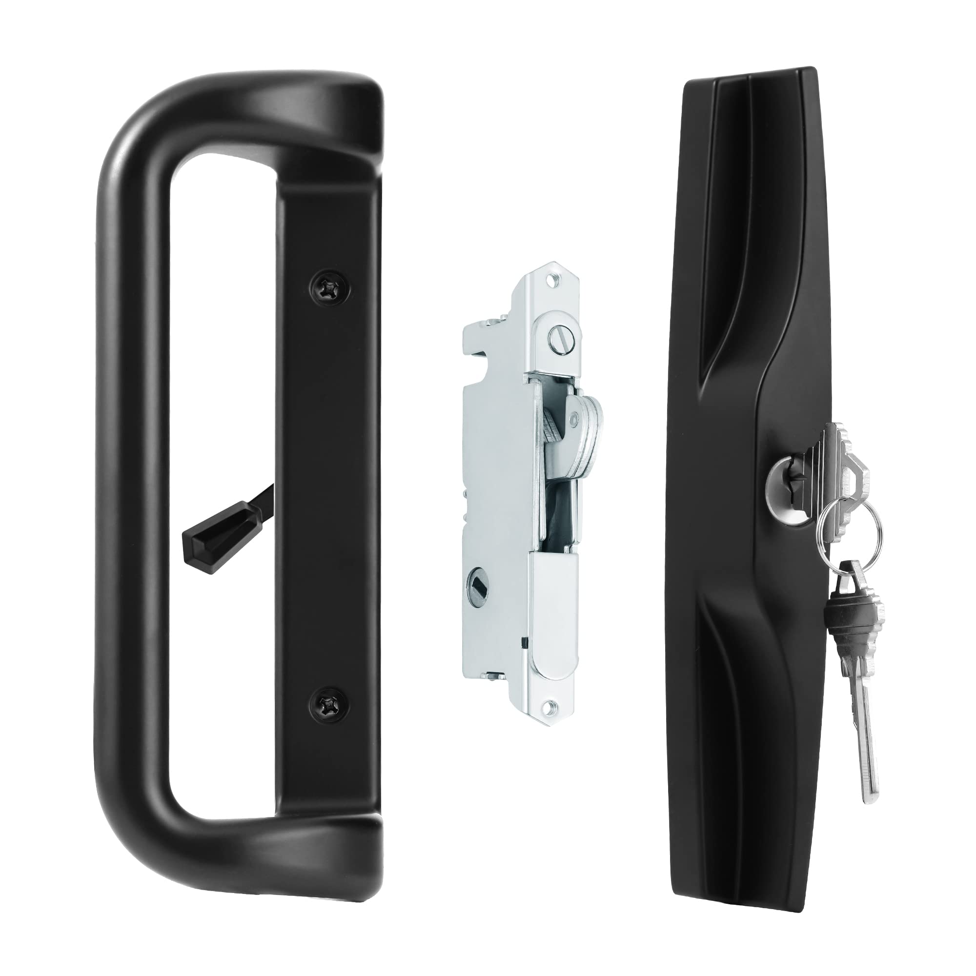 House Guard 1006 series patio door handle with contour design enhances curb appeal and grip.