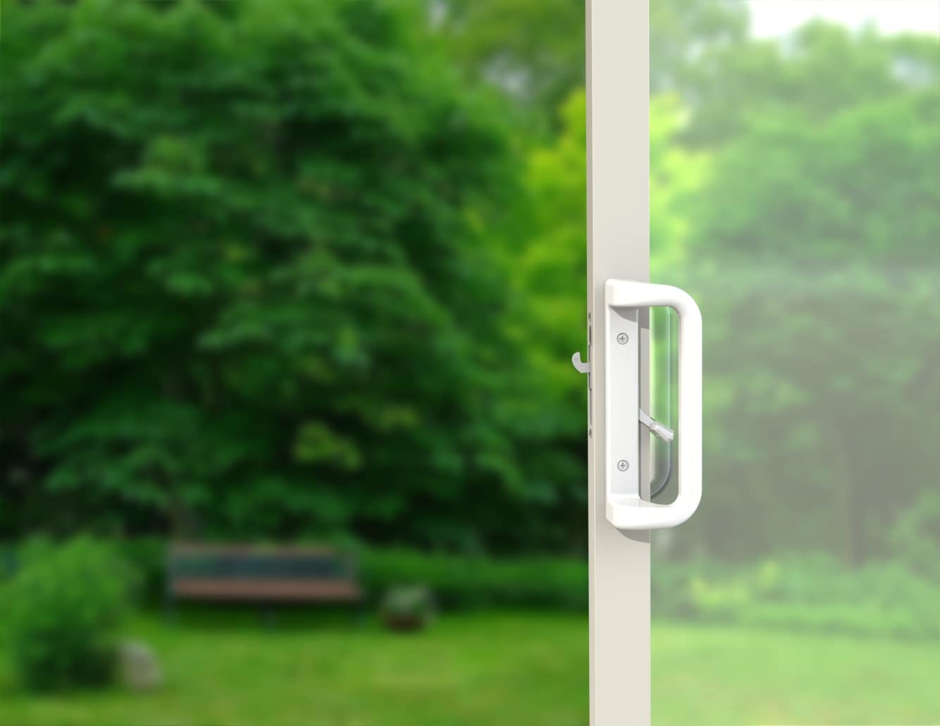 House Guard easy installation for replacement patio door handle.