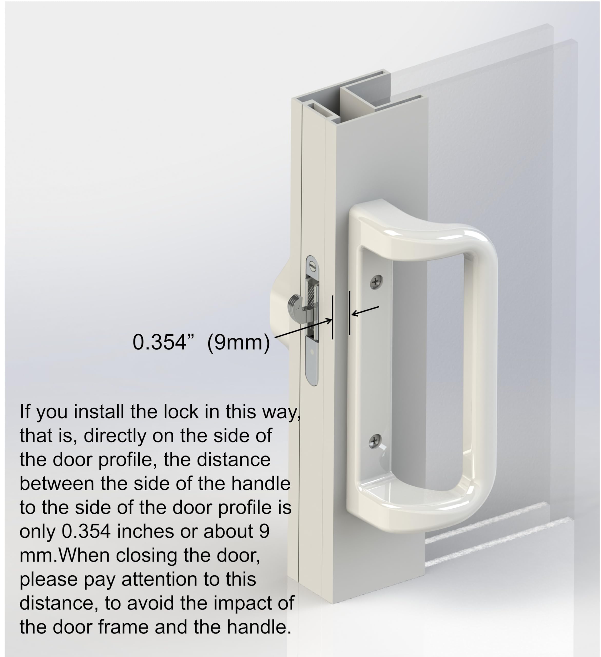 House Guard one-piece handle design for patio doors.