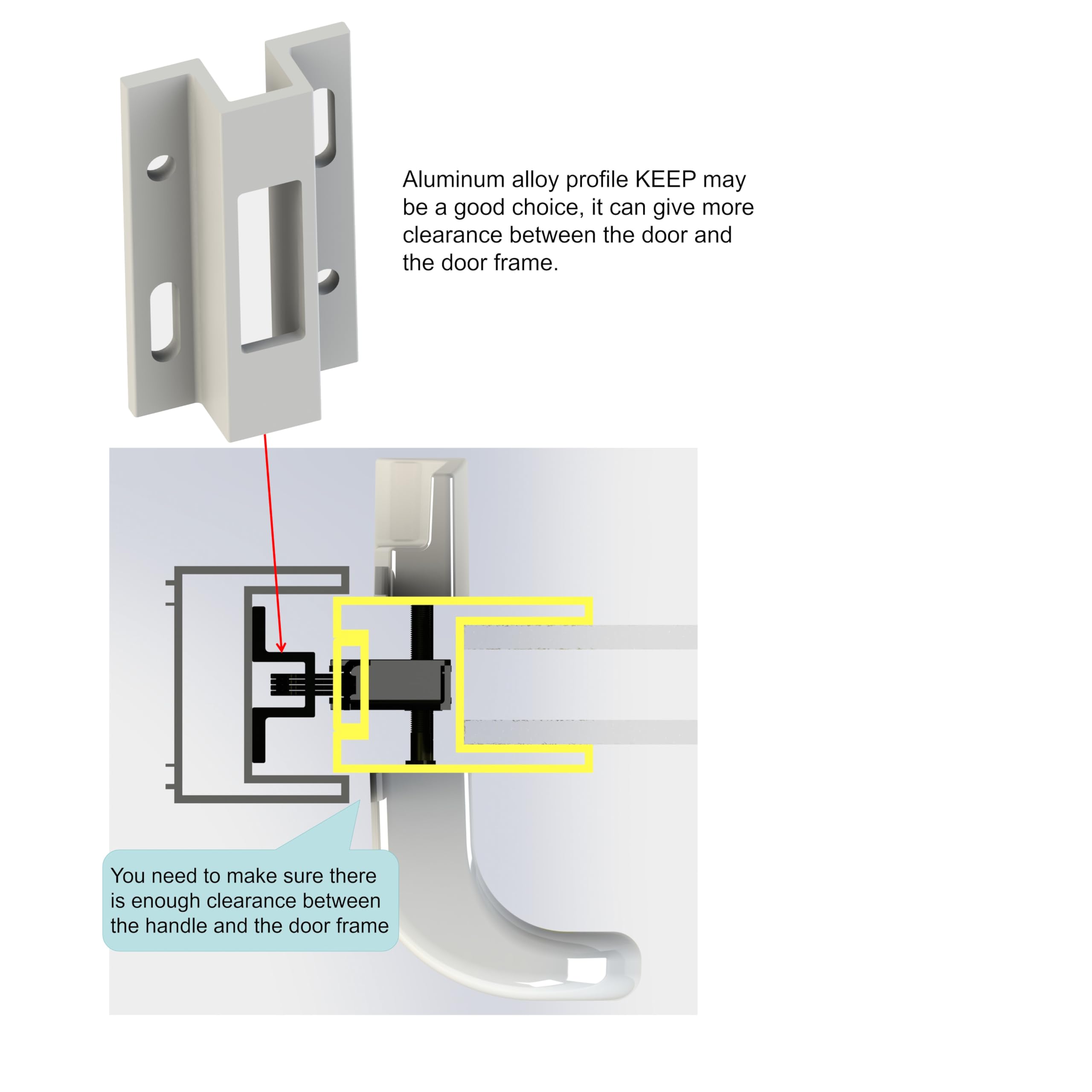 House Guard stile-thickness adjustment 1.25 to 2.25 inches.