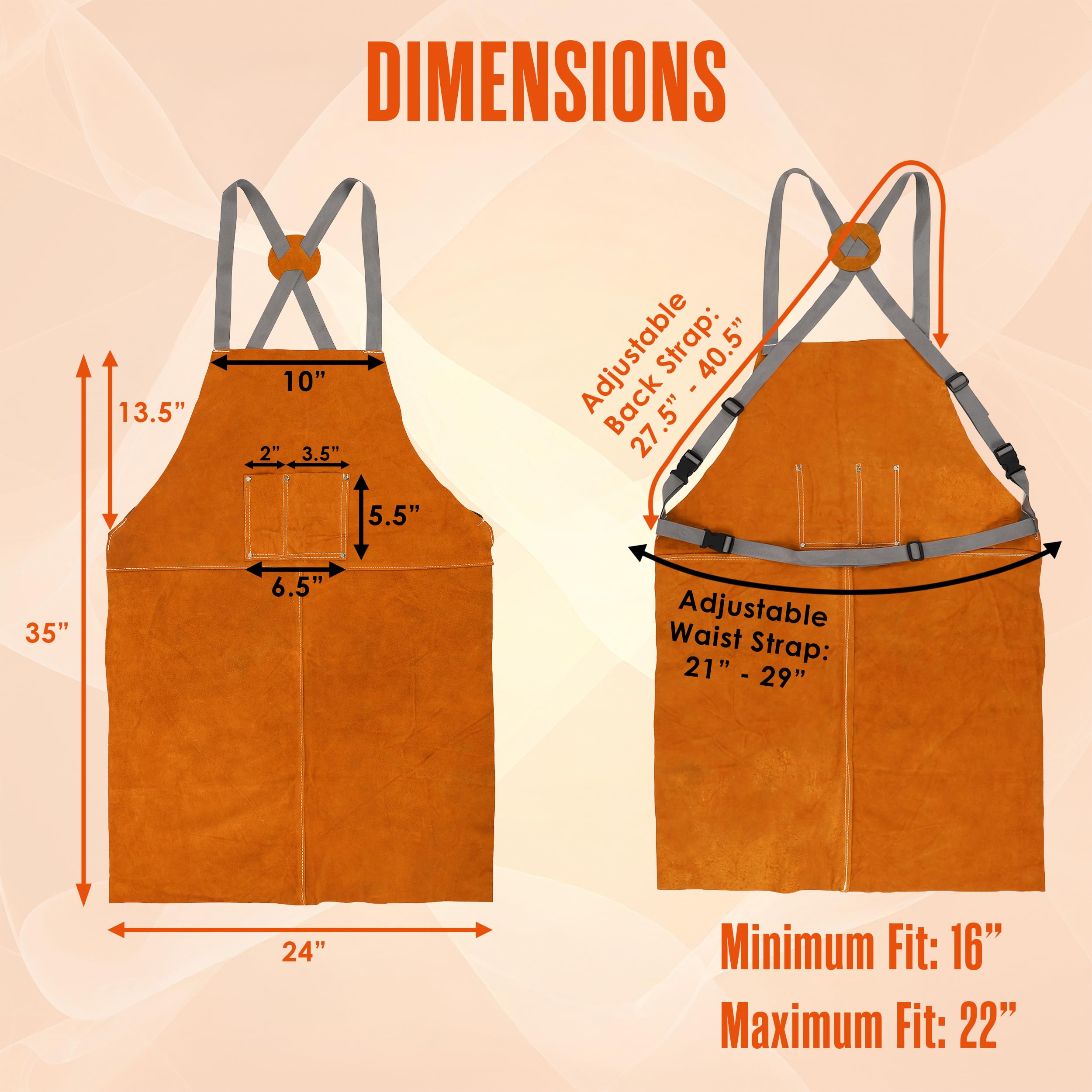 Houseables leather apron for blacksmithing provides full torso protection during forging tasks