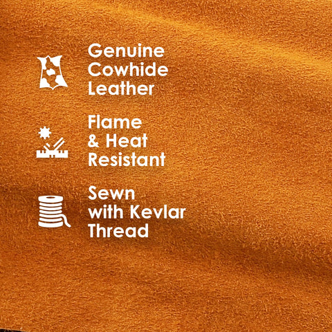 Houseables leather apron uses Kevlar thread for reinforced durability under heavy use