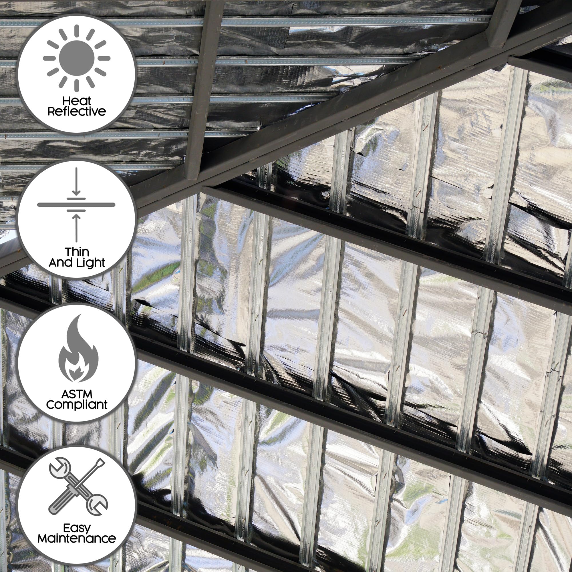 Houseables tear-resistant aluminum insulation ready for easy cutting