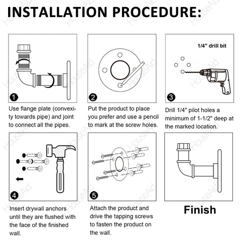 HouseAid multi-use hook for keys, robes, and more with durable metal support