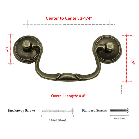 HOUSEHOOK antique brass cabinet pull close-up finish highlights timeless character