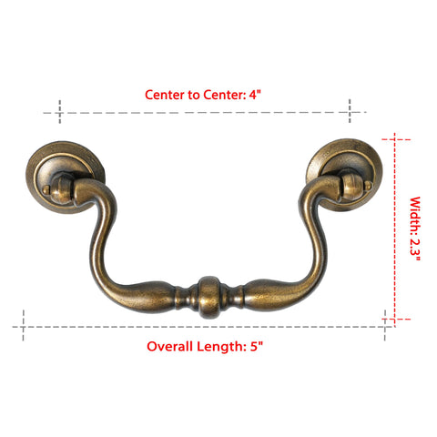 HouseHOOK antique-brass-drop-bail-four-pulls-collection shows coordinated hardware for matching upgrades.