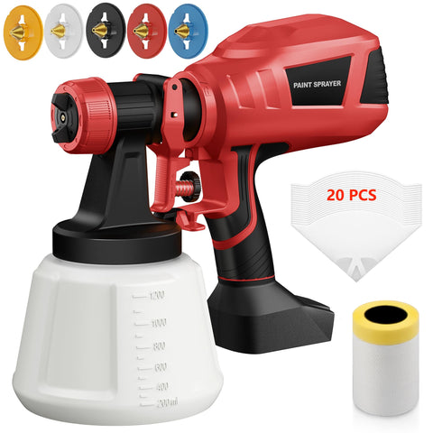 Houselife cordless paint sprayer showing Milwaukee M18 compatibility for versatile on-site painting.