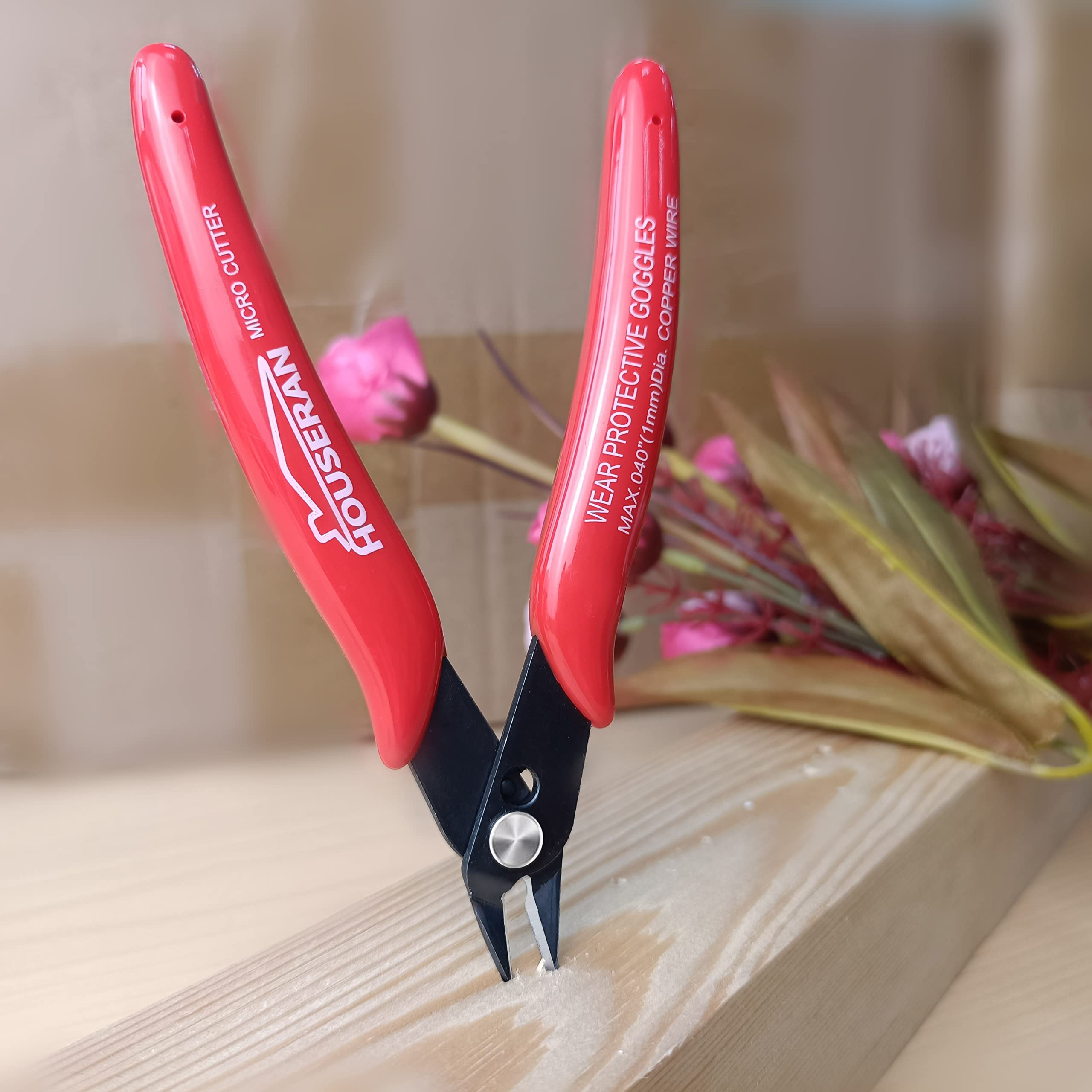 HOUSERAN 170 wire cutter spring-loaded handle for comfortable extended crafting