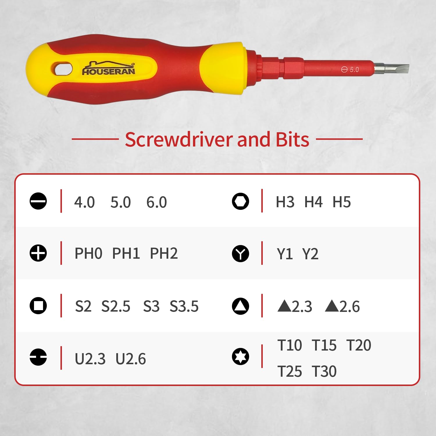 HOUSERAN interchangeable blades display shows versatile options