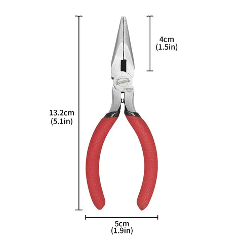 HOUSERAN long nose pliers with side cutter for clean cuts and bends.