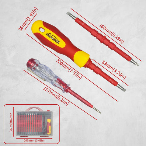 HOUSERAN magnetic-tip screwdriver holds screws during installation
