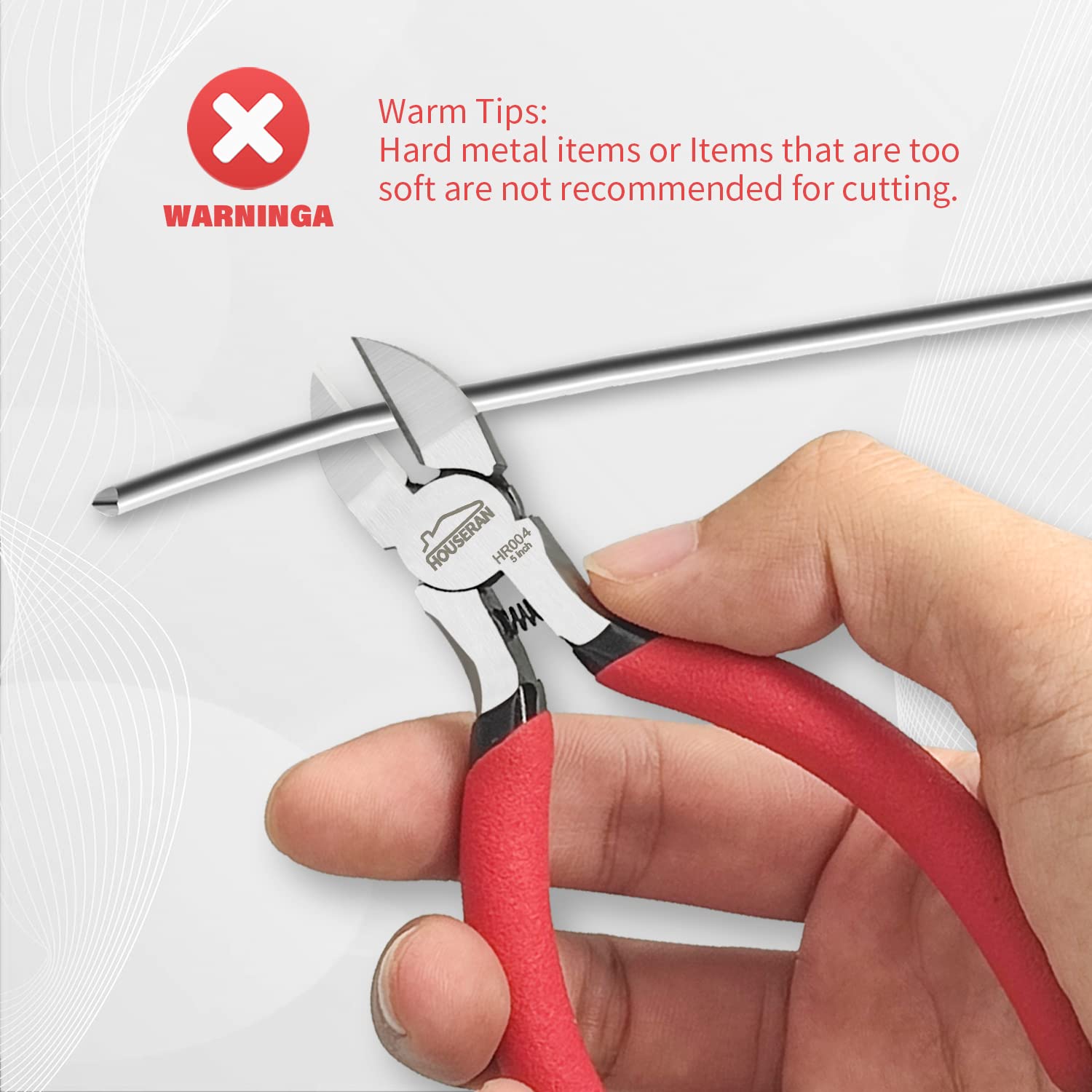 HOUSERAN cuts zip ties and fine wire efficiently.