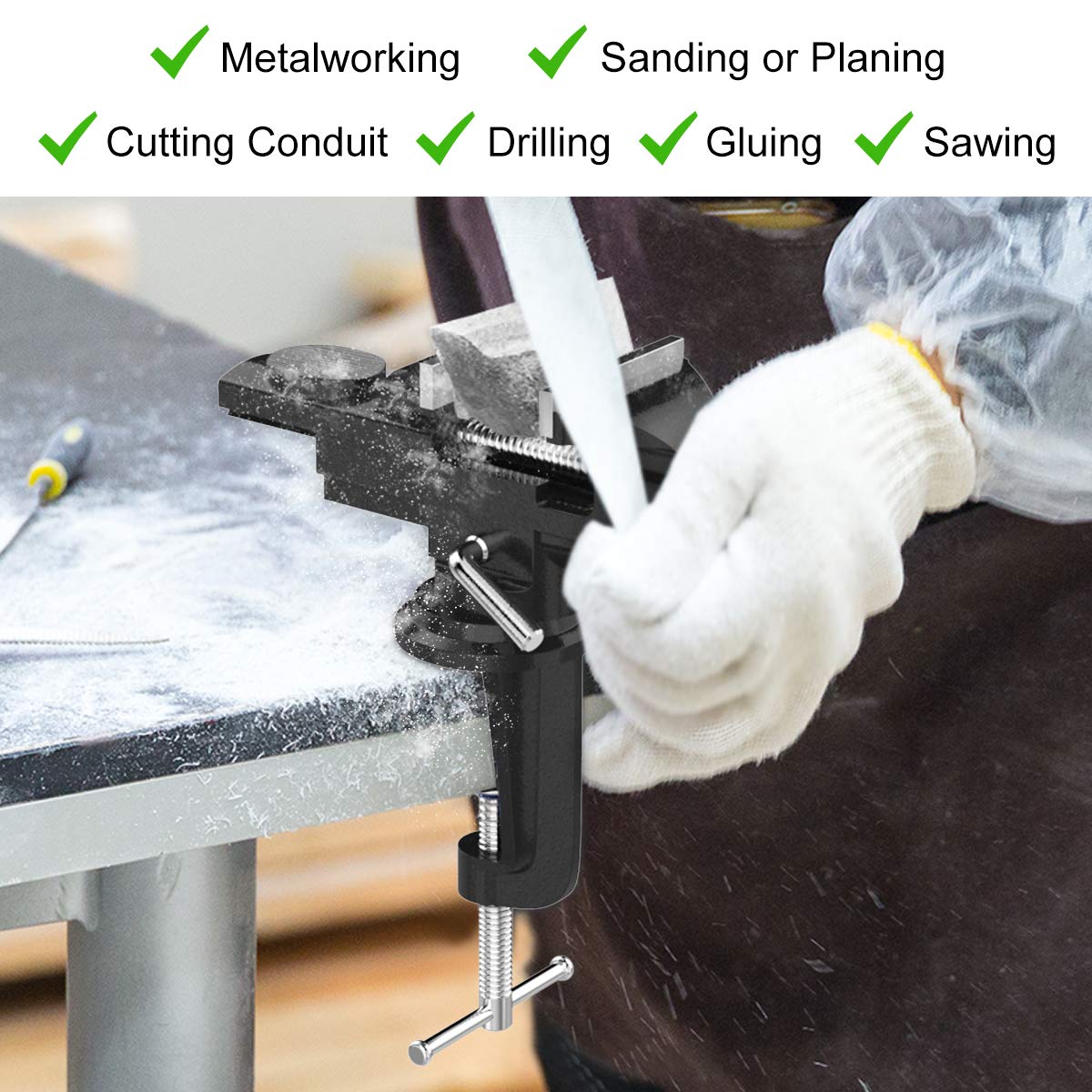 Housolution 360deg swivel-base allows versatile positioning for right and left-handed use.